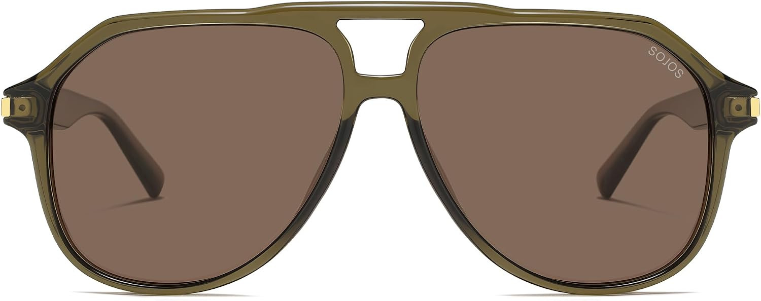 SOJOS Tangle Free Trendy Polarized Aviator Sunglasses for Women Men SJ2729,X-Large | Amazon (US)