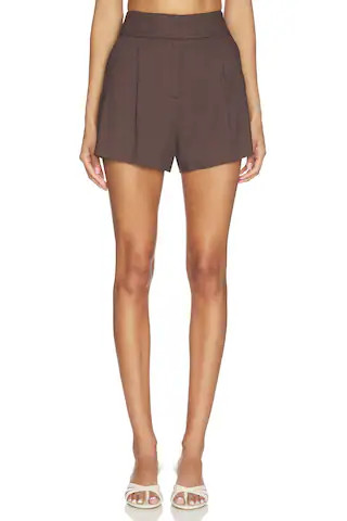 Veronica Beard Haina Short in Dark Mocha from Revolve.com | Revolve Clothing (Global)