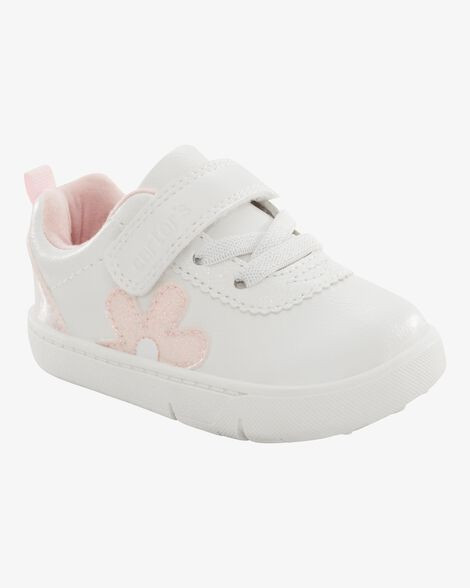 Every Step® First Walker  Flower Casual Sneakers - White | Carter's Inc