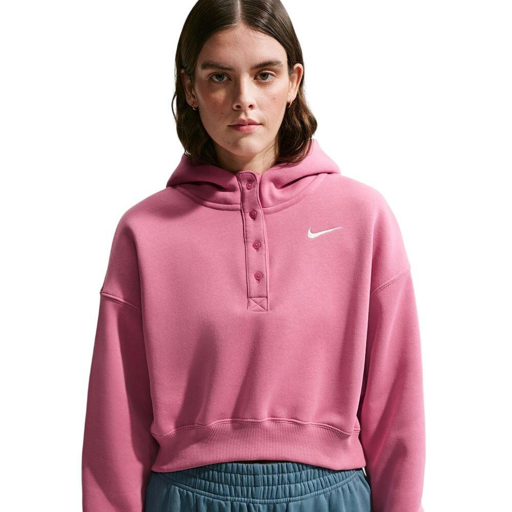 Women's Nike Sportswear Phoenix Fleece Oversized Cropped Henley Hoodie | Scheels Sports