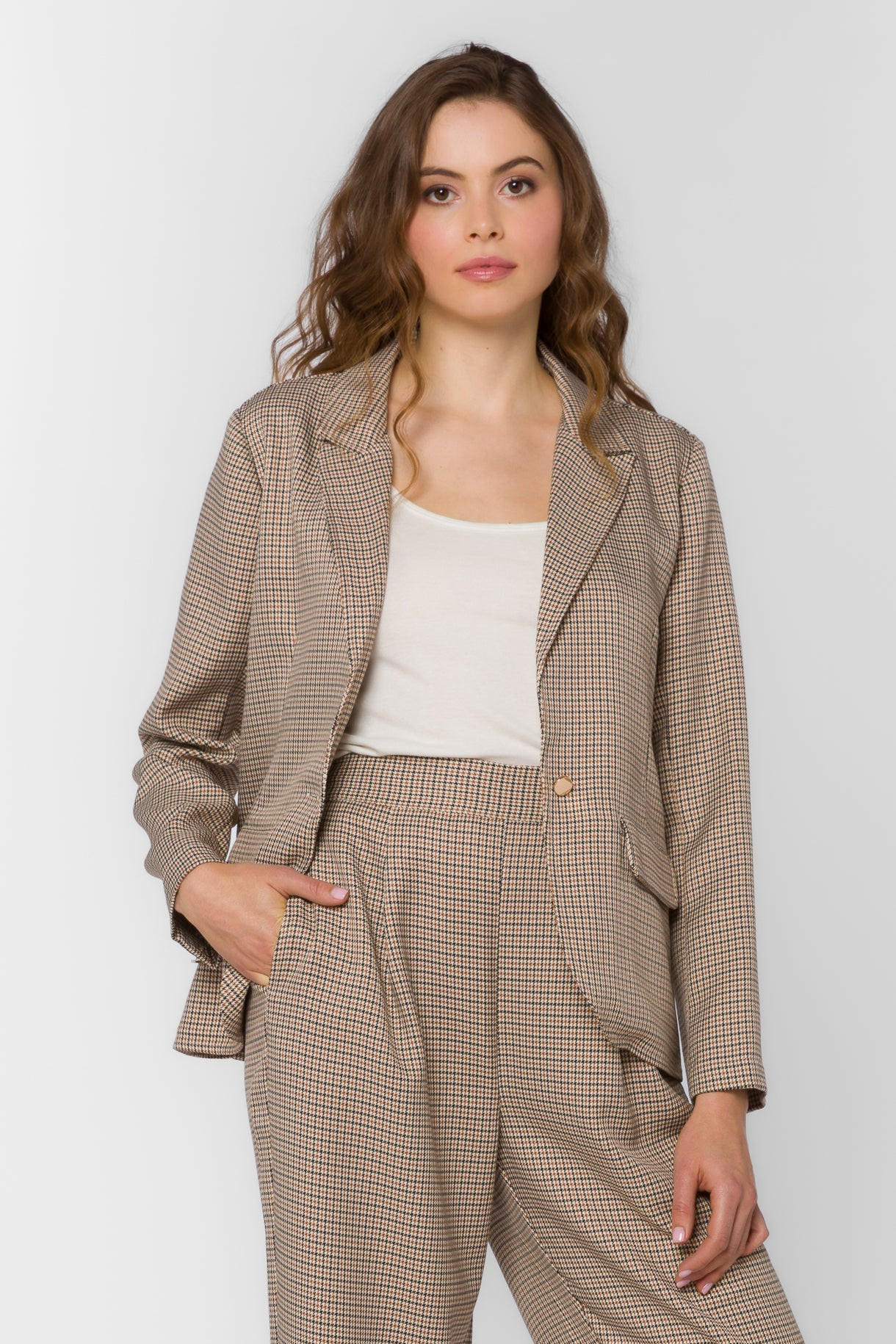 Loni Jazzy Houndstooth Blazer | Velvet Heart Clothing