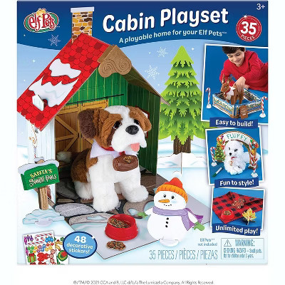The Elf on the Shelf Cabin Playset - A Playable Home For Your Elf Pets, Includes Cabin Panels and Stickers | Target