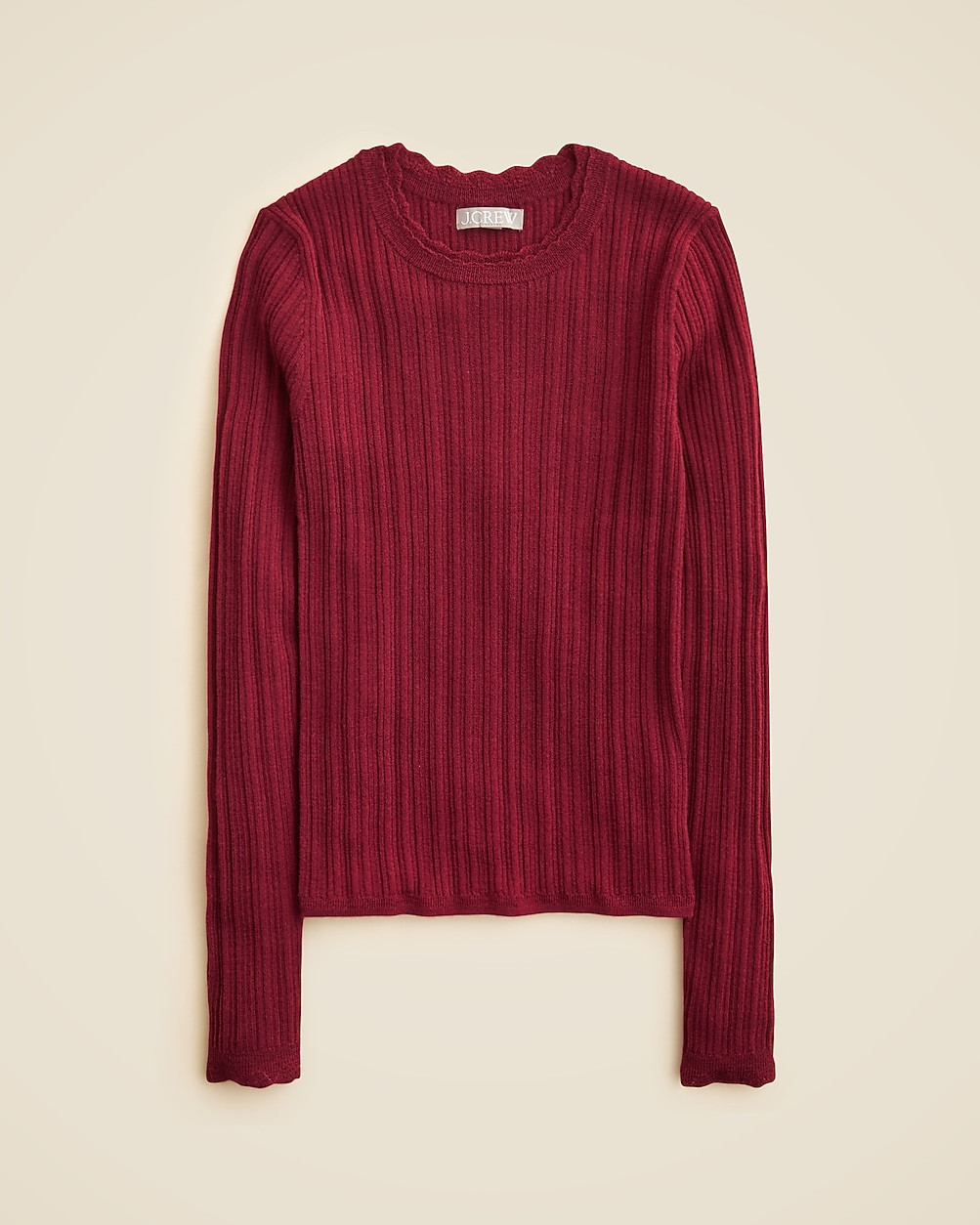 Layered pointelle sweater-tee in merino wool | J. Crew US