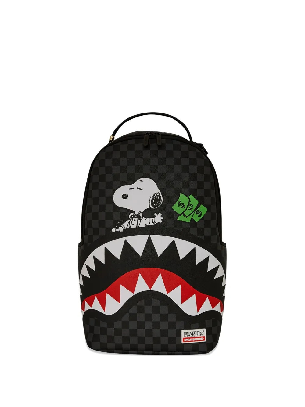 Sprayground Snoopy shark-motif backpack - Black | Farfetch Global