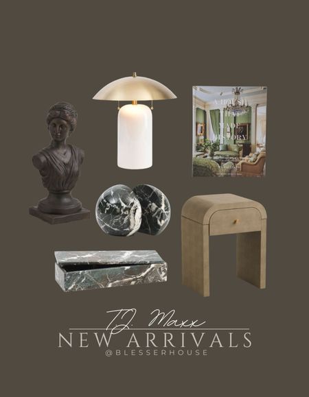 TJ Maxx new home decor accents!

Shelf decor, nightstand, side table, accent table, coffee table book, table lamp, marble accents, marble box, decorative box, bust



#LTKhome