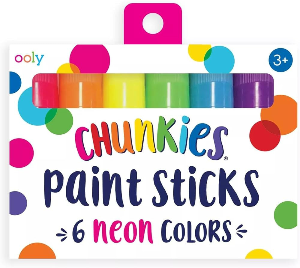 OOLY Chunkies Quick Drying Tempera Paint Sticks for Kids, Neon Colors,  Set of 6 Twistable Kids P... | Amazon (US)