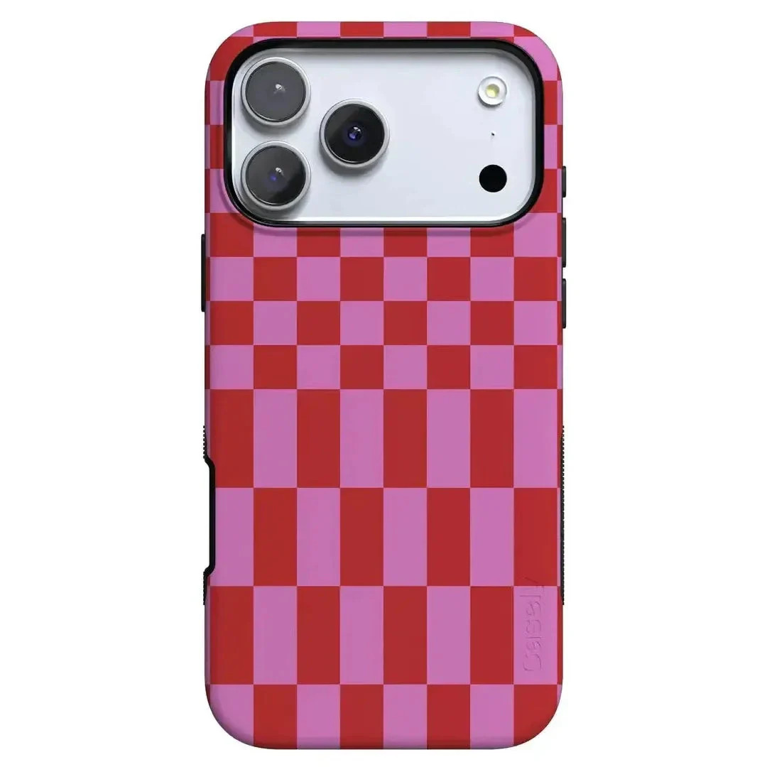 Vibe Check   Pink Checkerboard Case | CASELY