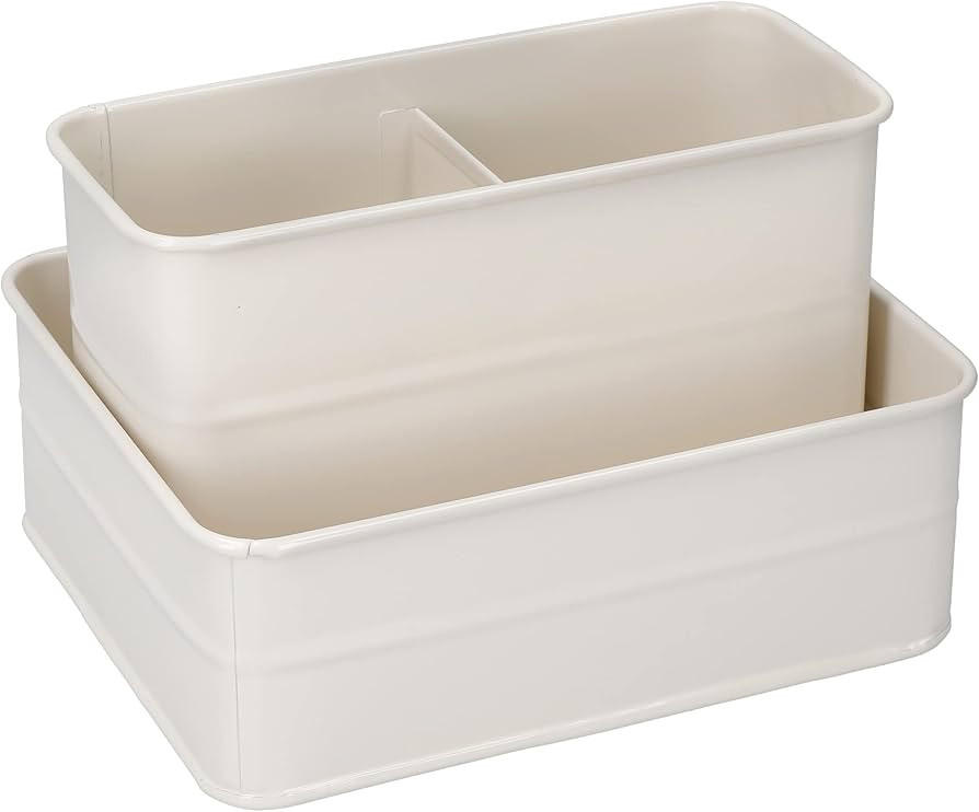 KitchenCraft Living Nostalgia LNSINKCRE Metal Sink Tidy, 17 x 14 x 11 cm - Antique Cream | Amazon (UK)