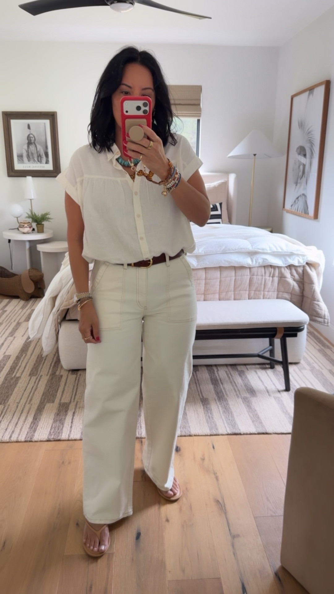 Top size medium, jeans size 8 (they fit tts), shoes fit tts but size down if you are between sizes. 

#LTKOver40 #LTKootd #LTKMidsize