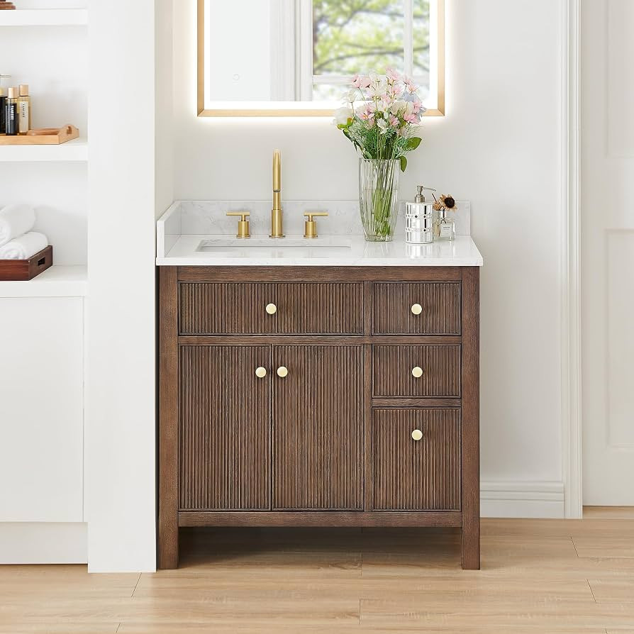 ALTAIR 36 Bathroom Vanity with Sink Mordern Freestanding Single Vanities Large Storge Cabinet wit... | Amazon (US)