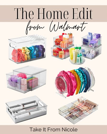 The Home Edit from Walmart! All of these items are great for your bathroom. Walmart home, Walmart finds, Walmart organization, acrylic organization, clear organizers.

#LTKFind #LTKhome #LTKunder100