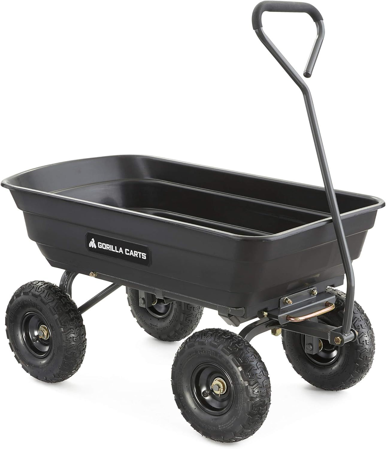 Gorilla Carts GOR4PS Poly Garden Dump Cart with Steel Frame and 10-in. Pneumatic Tires, 600-Pound... | Amazon (US)