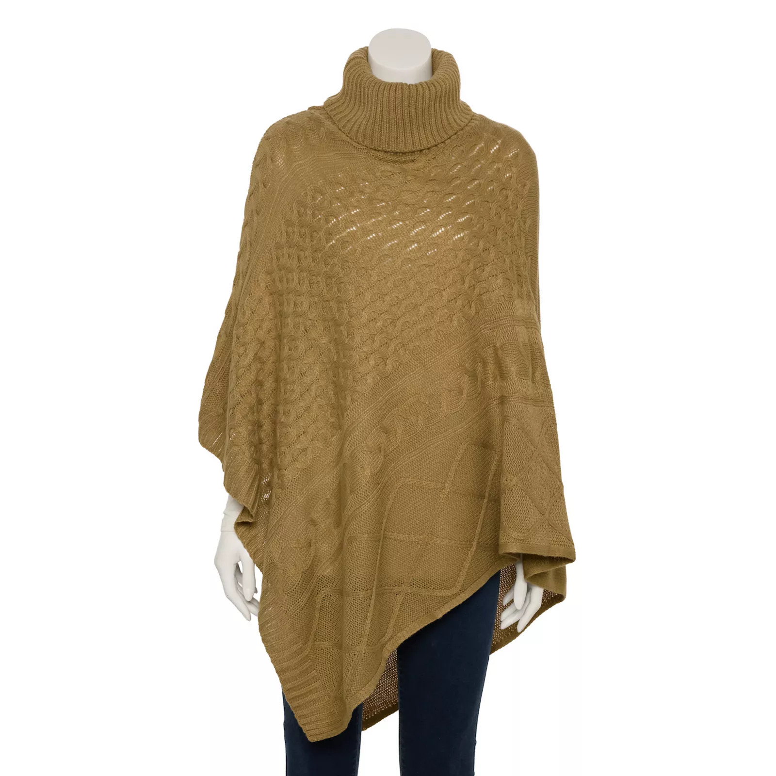 Women's Nanette Lepore Mixed Weave Poncho, Brown | Kohl's