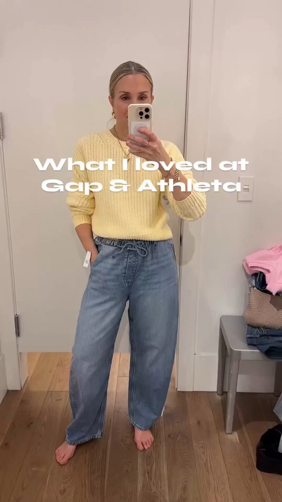 Comment SHOP // Now on sale: spring styles at @gap and @athleta !🌸

I found so many gems during my recent tryon and walked away with an adorable yellow sweater, cute drawstring jeans, a jean jacket update, and a swish lilac lounge set…I guess you could say I had a very good day!🙌🏼🛍️😁

Comment SHOP and I’ll send outfit links to your DM! I’m 5’6” and wear small in tops and pants. 

https://liketk.it/5YhUy
#fashionover40 #over50style #springstyle #midlifestyle #everydaystyle