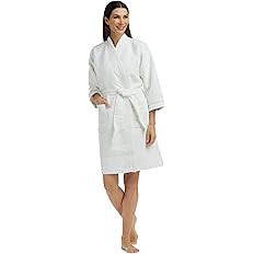Fishers Finery Women's Waffle Kimono Resort Spa Robe; Above Knee Length | Amazon (US)