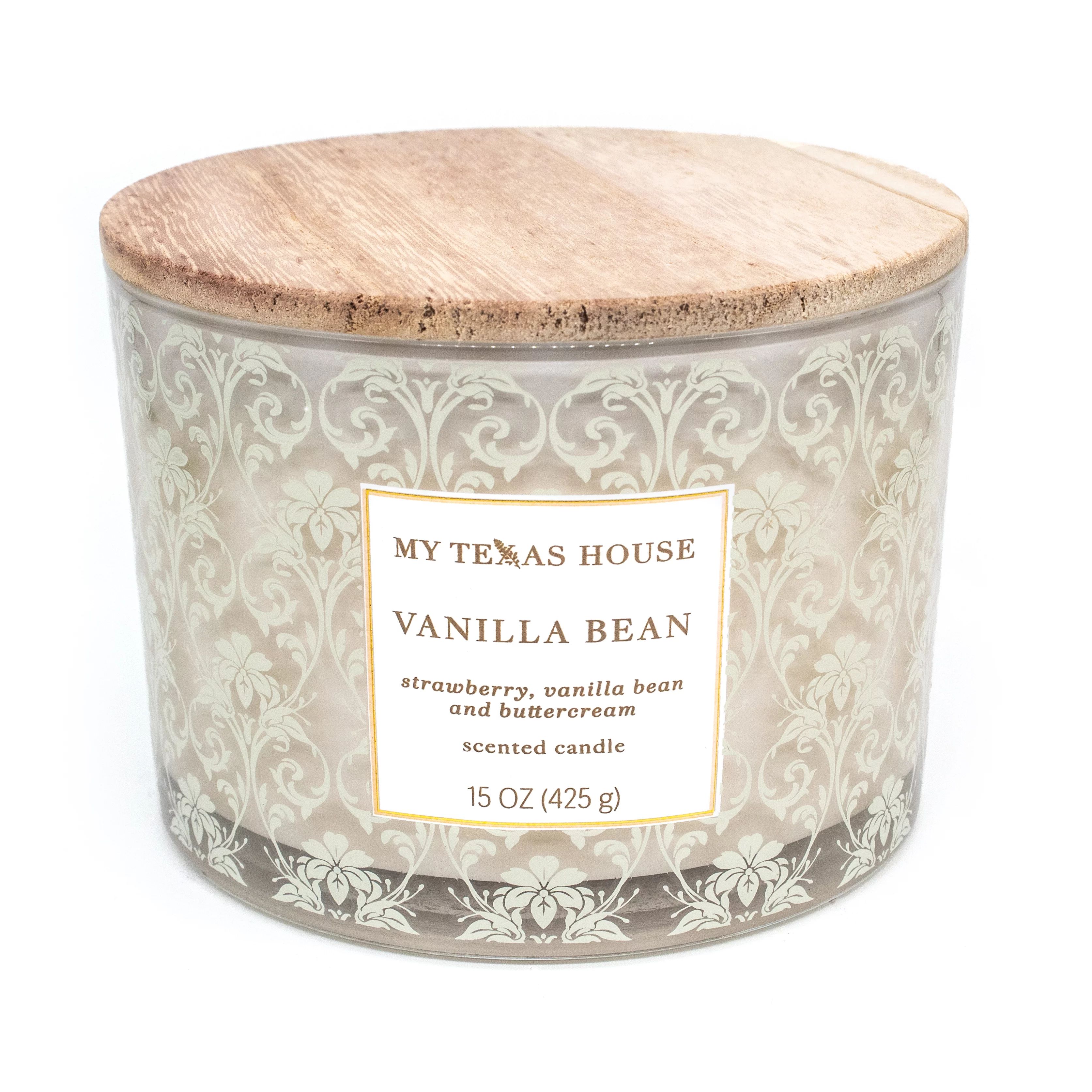 My Texas House, Vanilla Bean 3-wick Candle, 15oz with 35-40 hr Burn Time | Walmart (US)