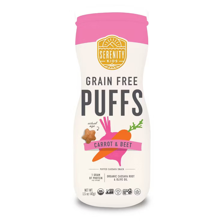 Serenity Kids Grain Free Puffs - Carrot & Beet, Clean Label Project Purity Award Winner - 1.5oz | Target