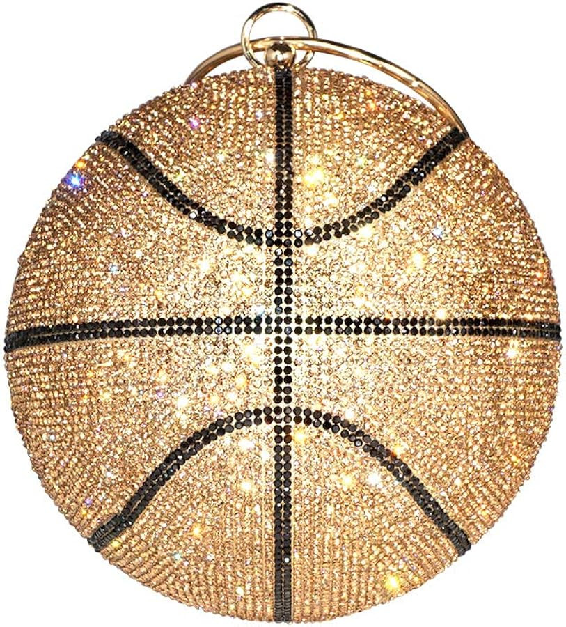 Gripit Women's Bling Basketball Purse with Diamond Accents Round Ball Crystal Bag Purse Wristlet ... | Amazon (US)