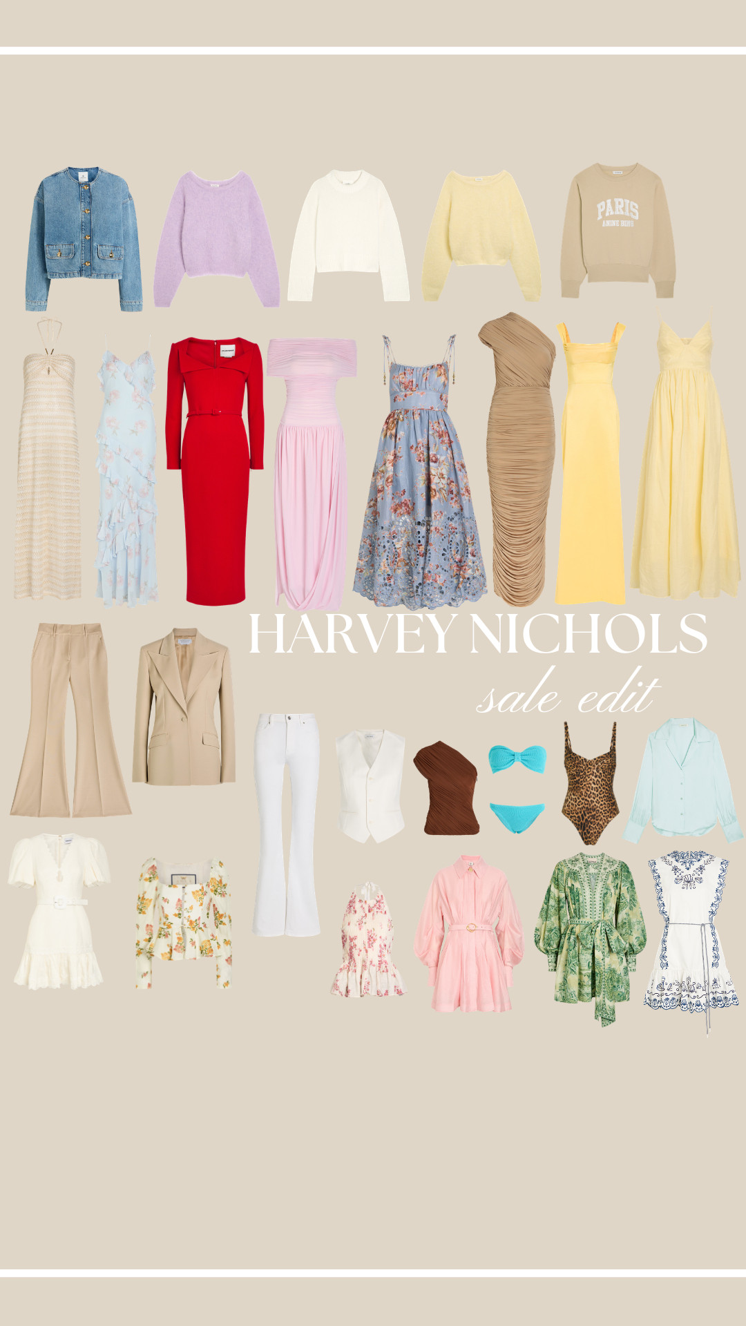 Harvey Nichols Sale Edit! 

sale edit, Harvey Nichols, spring fashion, summer fashion, occasionwear, wedding guest dresses, pastel dresses, floral dresses, midi dresses, maxi dresses, ruched dress, one shoulder dress, yellow dress, pink dress, red dress, blue floral dress, cream dress, white dress, denim jacket, pastel knitwear, slogan sweatshirt, neutral tailoring, beige blazer, wide leg trousers, white jeans, waistcoat, swimwear, leopard swimsuit, turquoise bikini, printed mini dress, broderie dress, feminine fashion, holiday outfits, soft neutrals, elevated basics, luxe high street 

 #LTKspring #LTKsummer #LTKsale