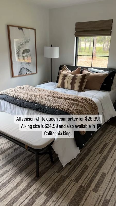 The price is now even better for a king! This white comforter is such a great buy! It’s the perfect weight for all season and washes so well. It has over 1000 reviews with 4.7 stars. A queen is $25.99 and a king is $31.99 and it’s also available in California king. 

#LTKfindsunder50 #LTKsalealert #LTKhome