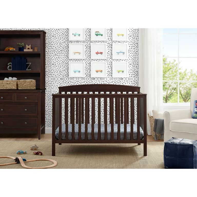 Delta Children Hanover 6-in-1 Convertible Baby Crib, Walnut Espresso | Walmart (US)
