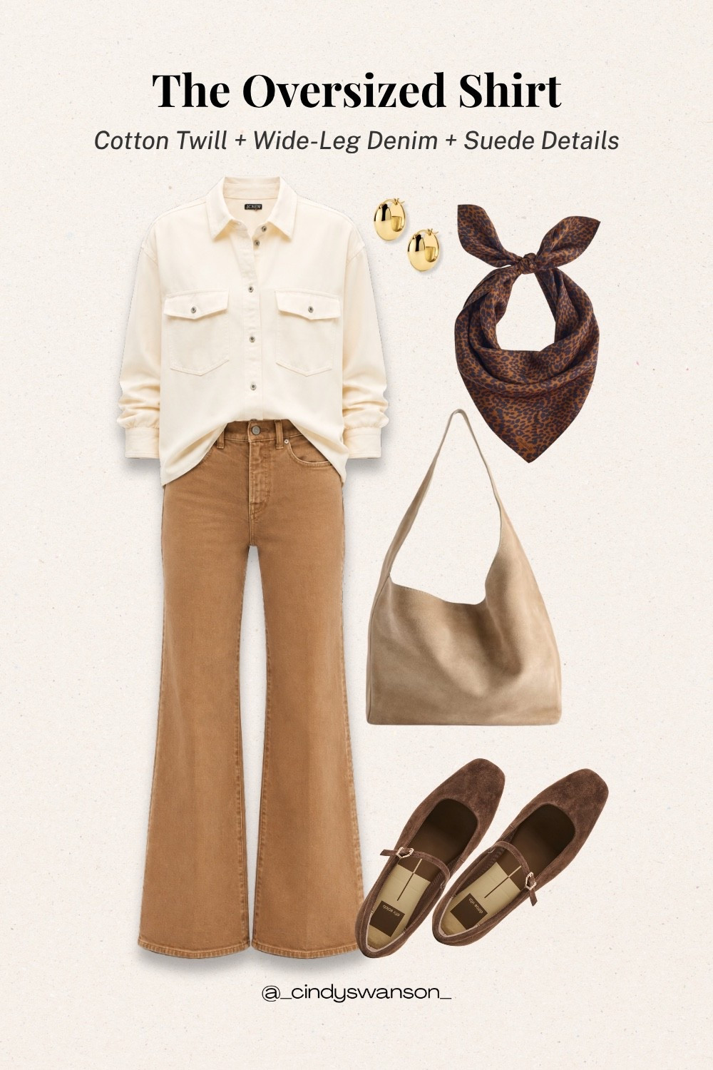 An oversized cotton-twill shirt is one of those pieces that earns its place in a timeless wardrobe. I love it with warm camel wide-leg denim, suede Mary Jane flats, and a simple printed scarf for an easy, polished look that can take you from everyday errands to lunch or travel.

💡 LTK MADE EASY
❤️ Heart = Support my posts!
🔖 Save = Get sale & restock alerts
📋 Lists = Keep favorites organized
📲 Share = Send lists and products to a friend. Hello, Christmas List!
💬 Comment = Ask me anything about what I’m wearing.:-)

#LTKootd #LTKOver40 #LTKTravel
