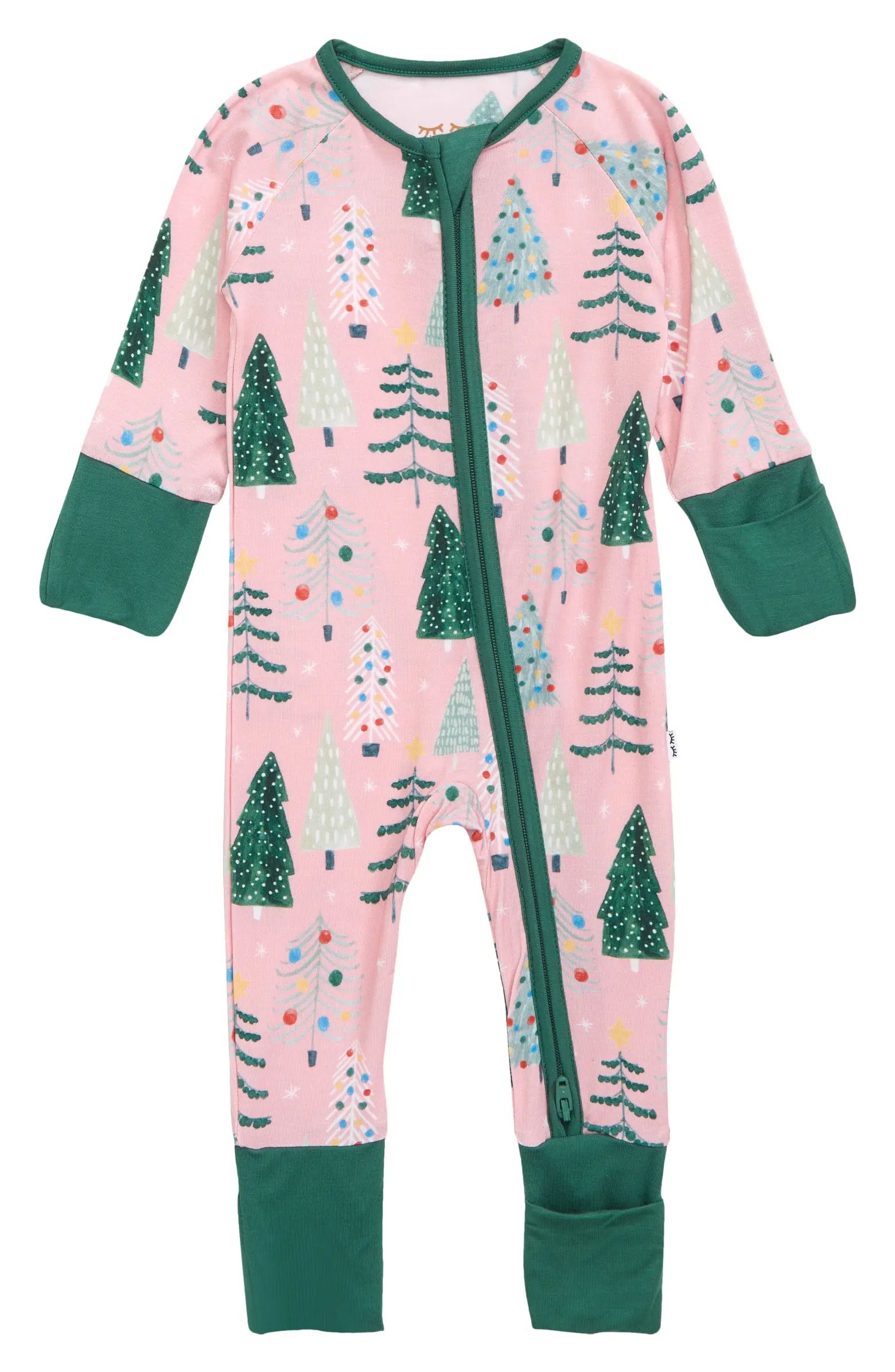 Little Sleepies Twinkling Trees Fitted One-Piece Pajamas | Nordstrom | Nordstrom