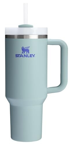 STANLEY Quencher H2.0 Tumbler with Handle and Straw 40 oz | Flowstate 3-Position Lid | Cup Holder Compatible for Travel | Insulated Stainless Steel Cup | BPA-Free | Exclusive Blue Cactus | Amazon (US)