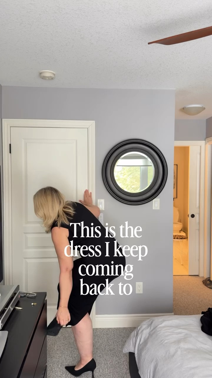 This is the dress that I’ve worn so many times. I love it because it is comfortable, elegant and simple.  Just by adding a brooch, you can really dress it up. You can also wear a scarf or a shawl. It is a dress that won’t break the bank and you’ll reach for all the time. 

🖤Comment SHOP for the link🖤

@amazoninfluencerprogram 
@amazonca 

#blackdress  #wedding #dinnerdate