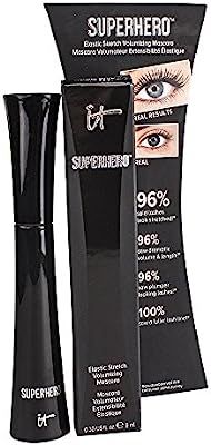 IT Cosmetics Superhero Elastic Stretch Volumizing Mascara, Super Black, .30 fl oz | Amazon (US)