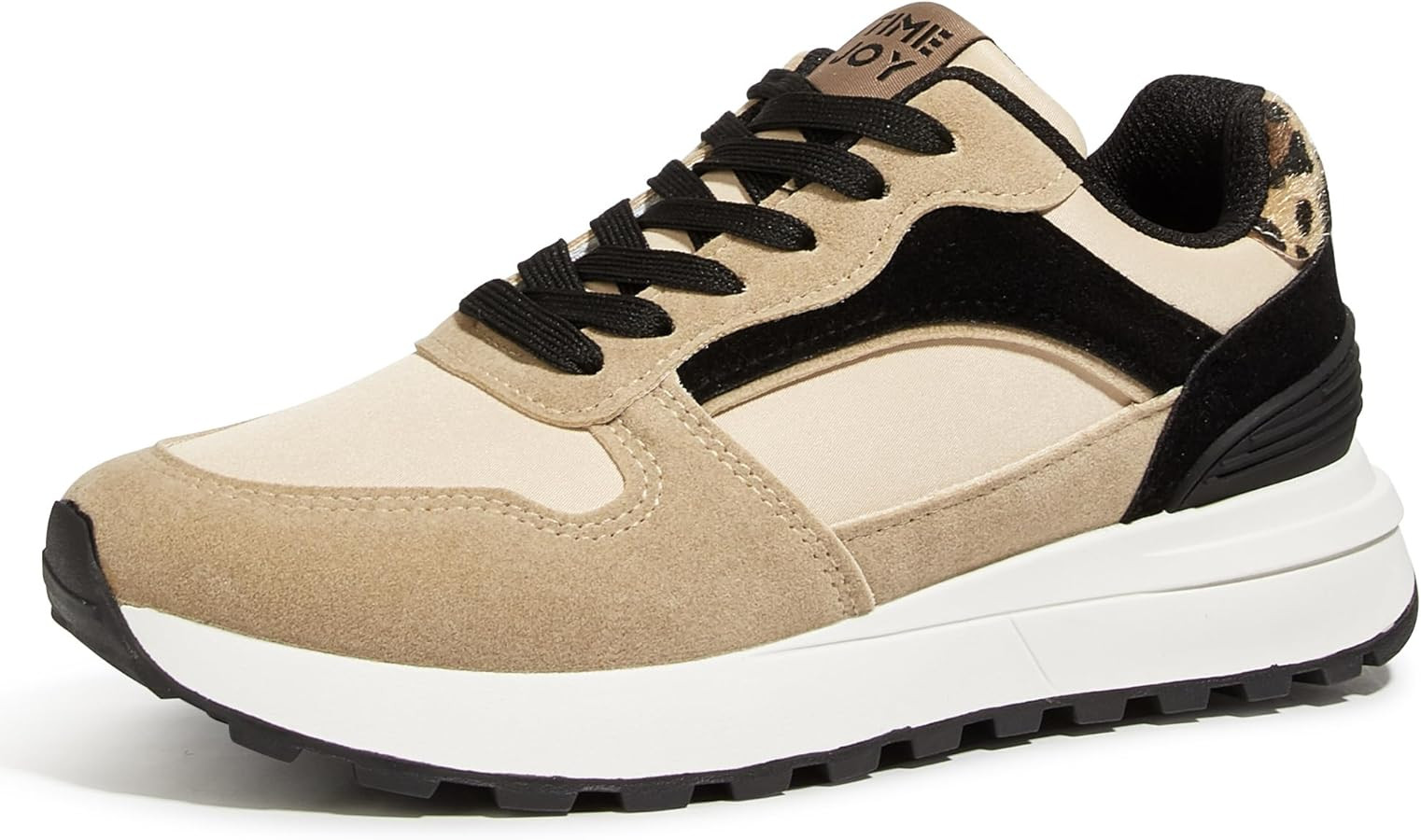 Women's Retro Platform Sneakers Colorblock Oxford Fabric Chunky Lace-Up Shoes with Recyclable Mat... | Amazon (US)