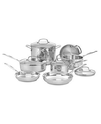 Cuisinart Chef's Classic Stainless Steel 11 Piece Cookware Set - Macy's | Macy's