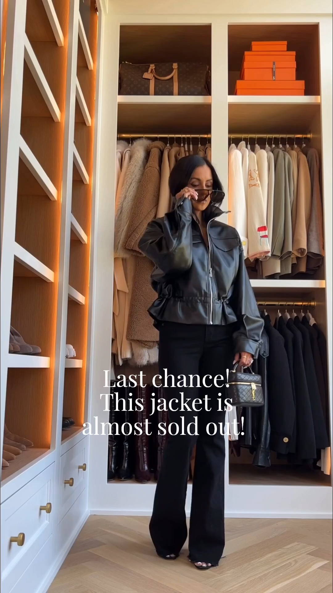 Zara fall jacket! Love this cinch waist faux leather jacket. It looks like the designer version but is under $100. Almost sold out!
