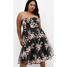 Ambrosia Strapless Tulle Dress - black | City Chic Online