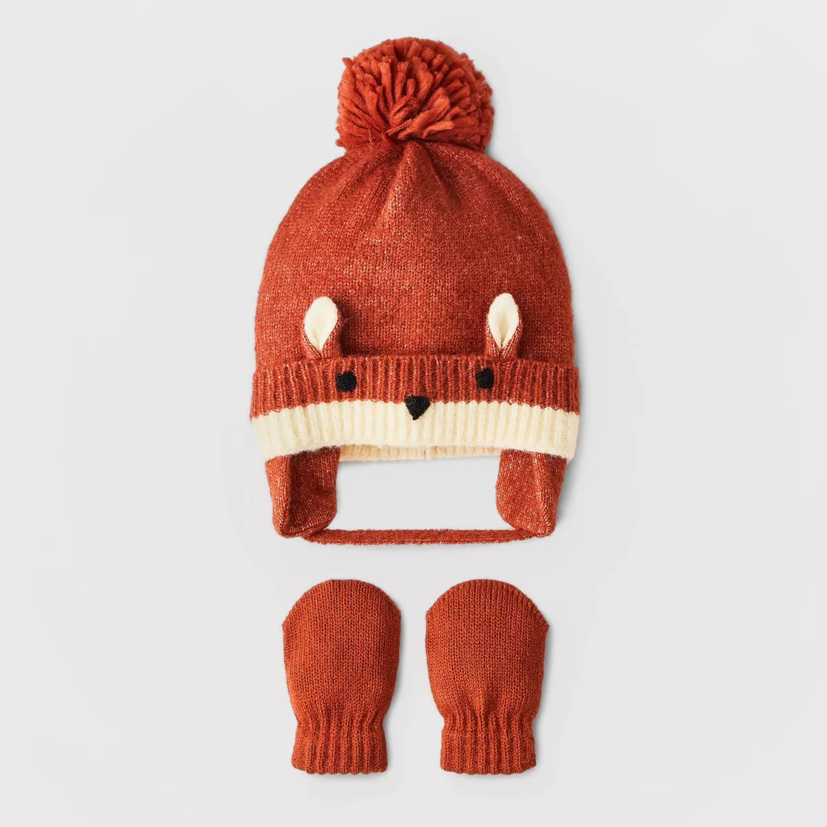 Baby Boys' Critter Hat and Glove Set - Cat & Jack™ Orange | Target