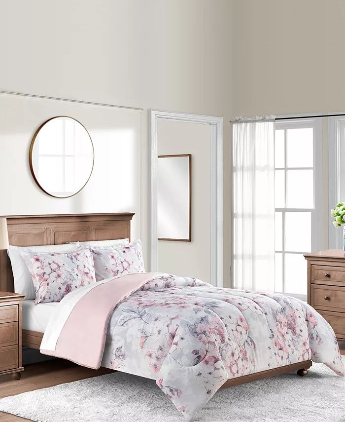 Colesville Floral/Solid 3 Piece Comforter Bedding Sets | Macys (US)