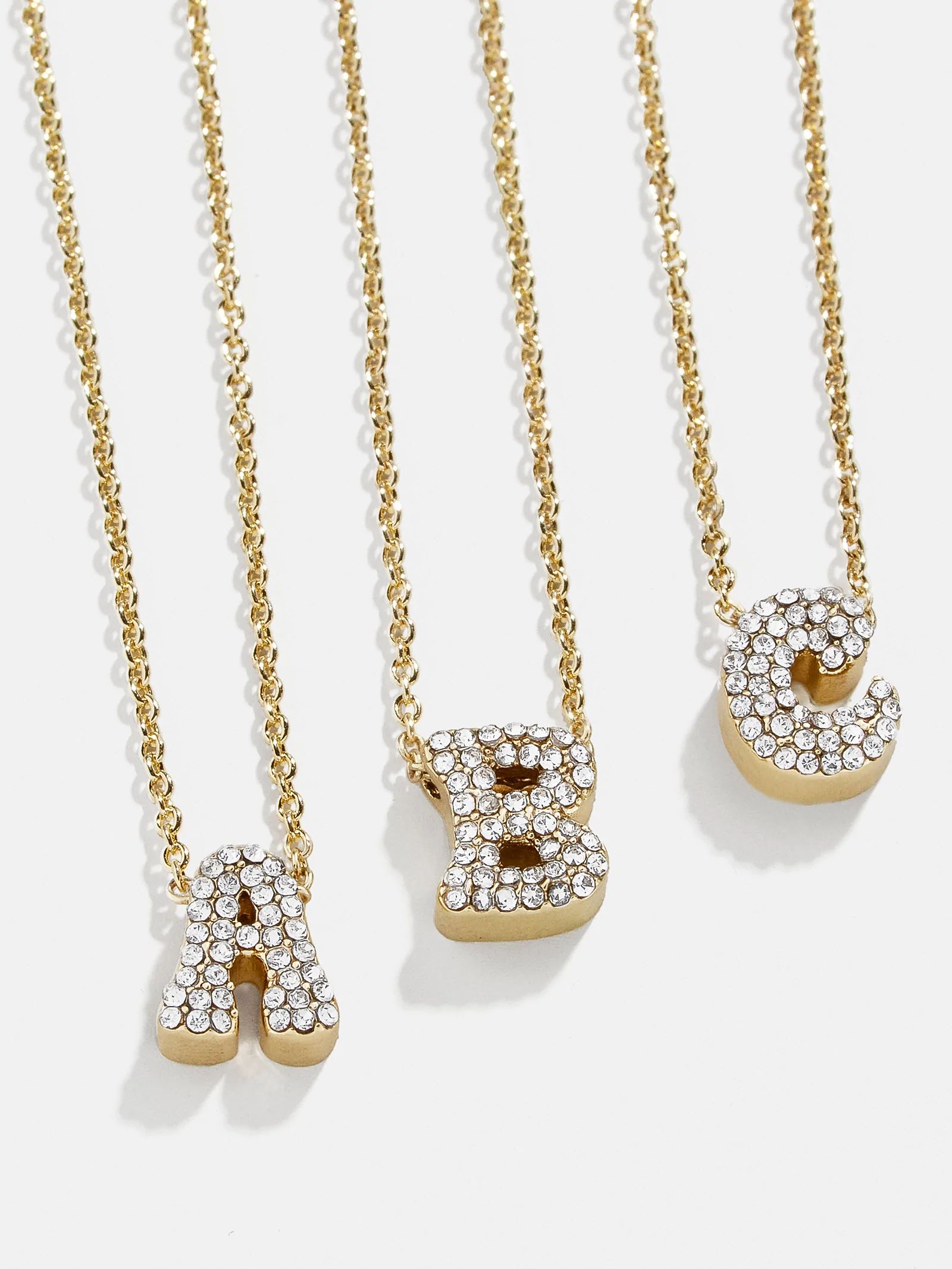 Retro Pavé Initial Necklace | BaubleBar (US)