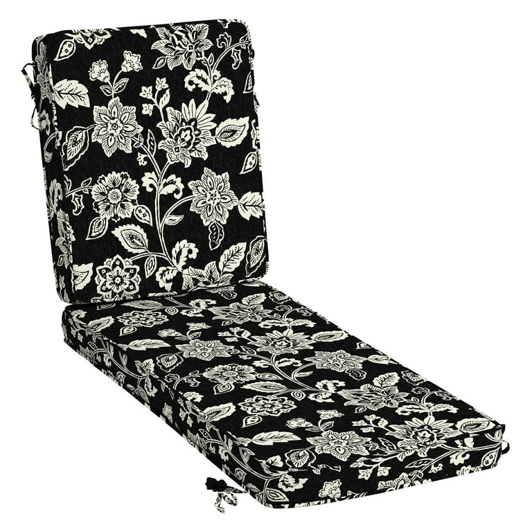 Arden Selections ProFoam 72 x 21 in Outdoor Chaise Cushion, Ashland Black Jacobean - Walmart.com | Walmart (US)