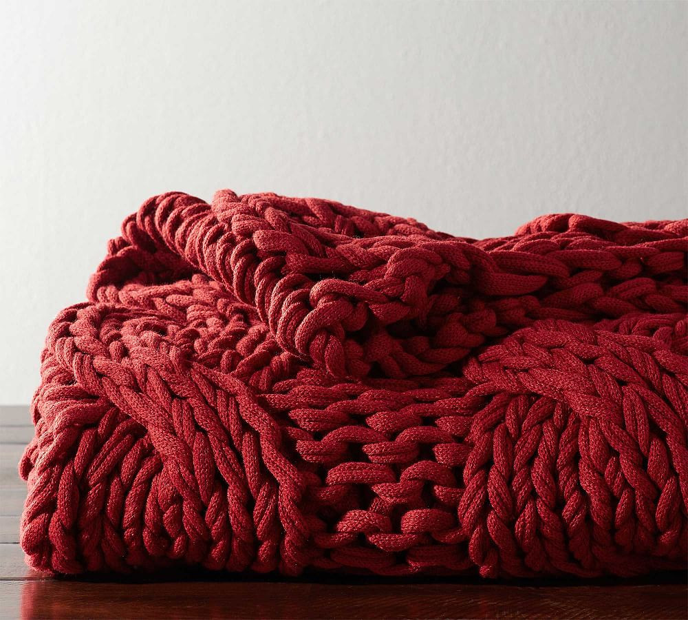 Colossal Handknit Throw | Pottery Barn (US)