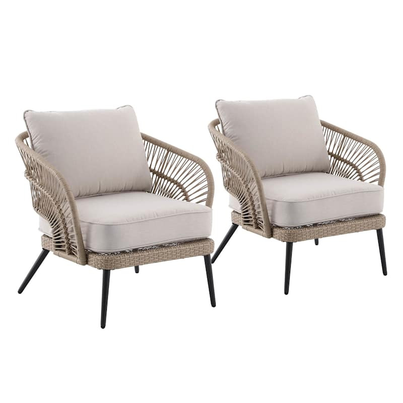 Shop all  Found & Fable




Paloma Patio Armchairs Taupe Wicker with Sand Cushions 2-Piece Set

... | At Home