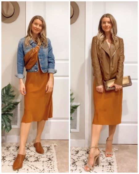 $25 slip dress comes in many colors (tap orange dress and then blue dress to compare the different colors)
How to style a slip dress:
Everyday Look (on the left)
Nicer Occasion (on the right)

#LTKstyletip #LTKFind #LTKunder50