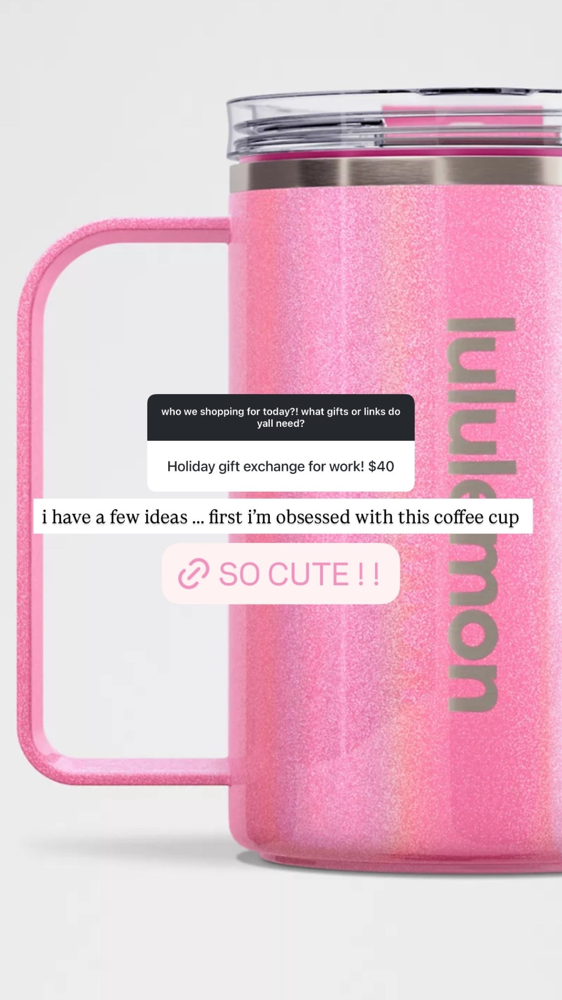 Office work party gift exchange $40 limit! Such a cute insulated mug! Lots of great colors too! 

#LTKFindsUnder50 #LTKHoliday #LTKGiftGuide