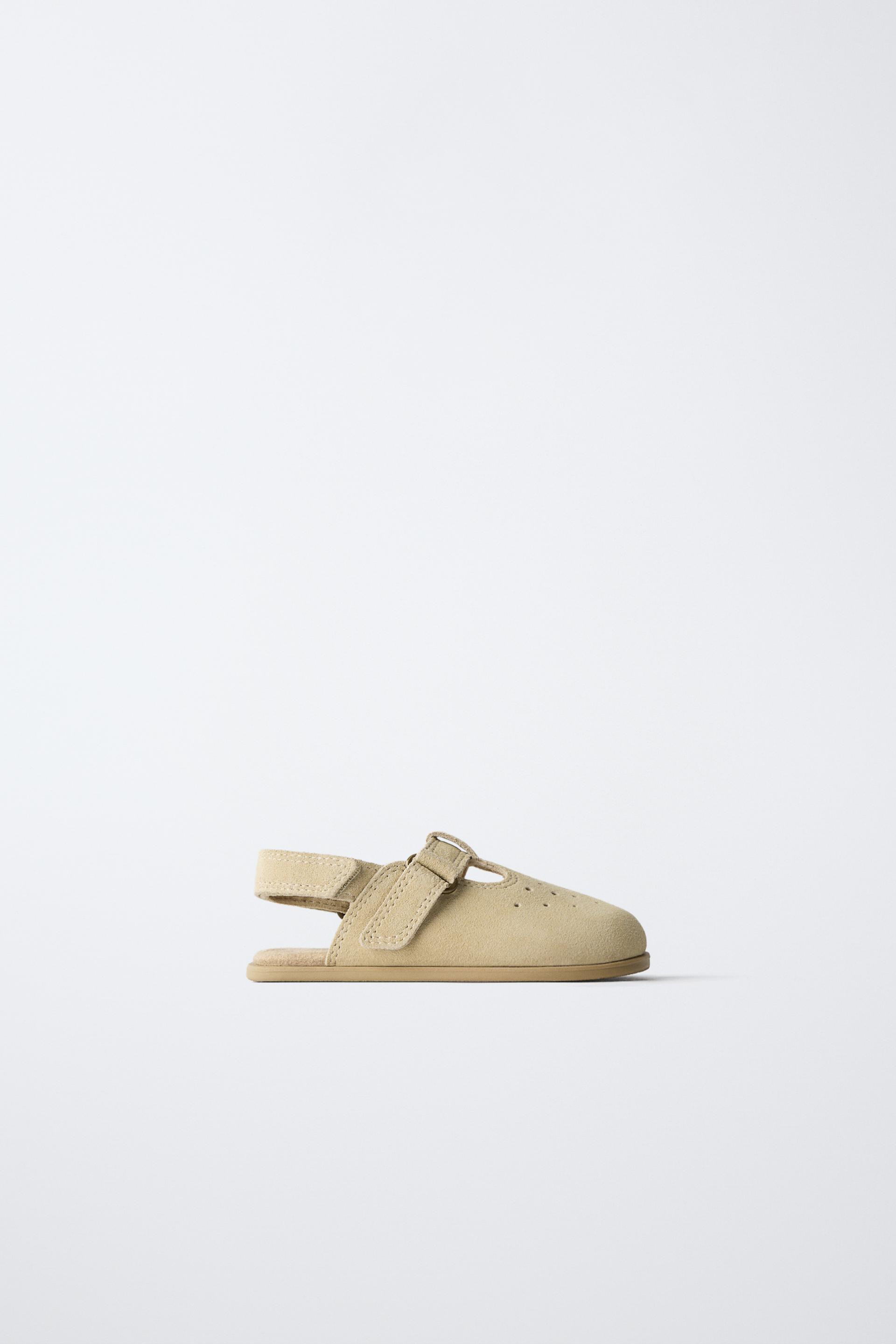 Zara - Barefoot Leather Clogs - Sandy Brown - 4½ (4.8 Inches) - Kids | Zara US