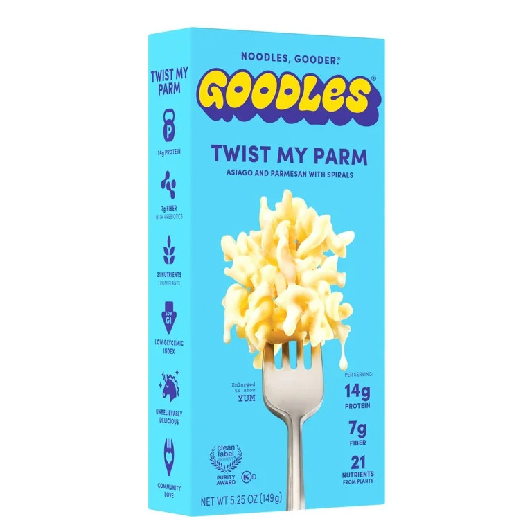 Goodles Mac & Cheese Twist Parm Noodles, Asiago and Parmesan, Fusilli, Regular Cardboard Shelf-St... | Walmart (US)