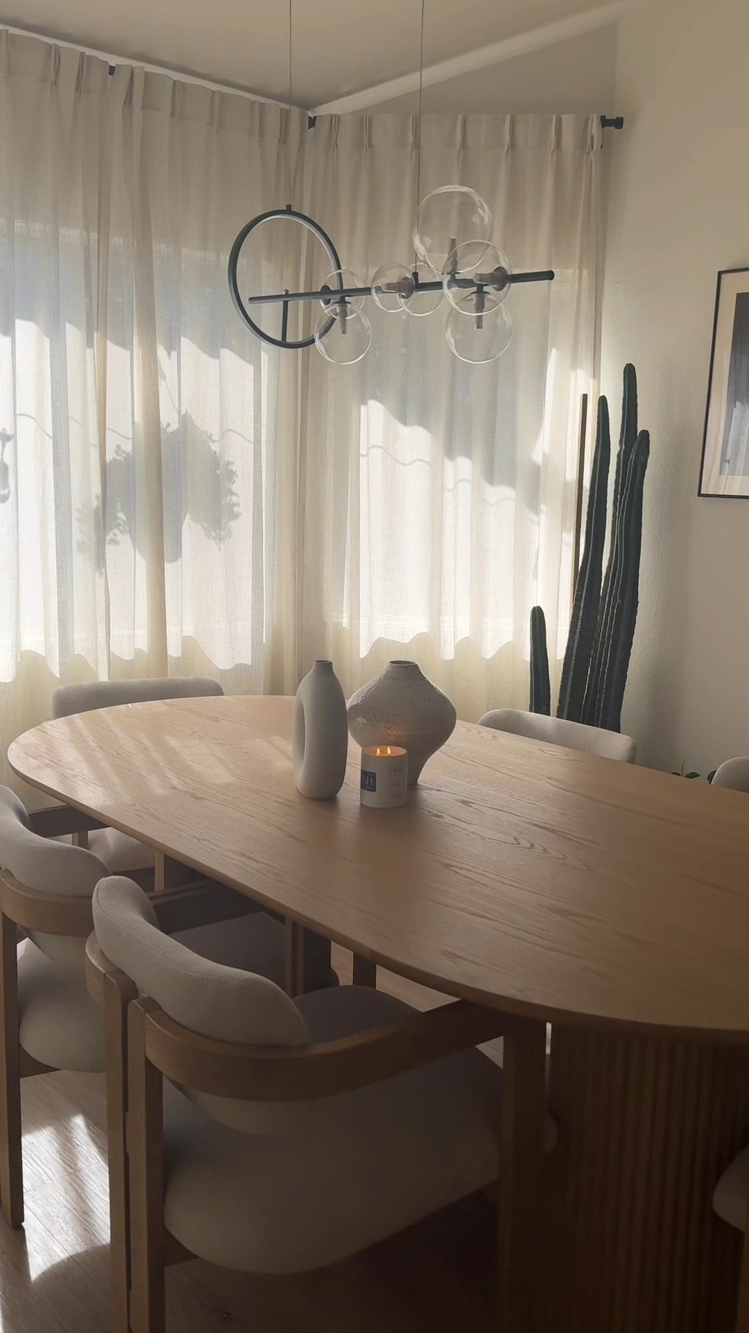 Modern chandelier that changed the whole look of our dining room! 
#modlighting 

#LTKHome #LTKU #LTKVideo