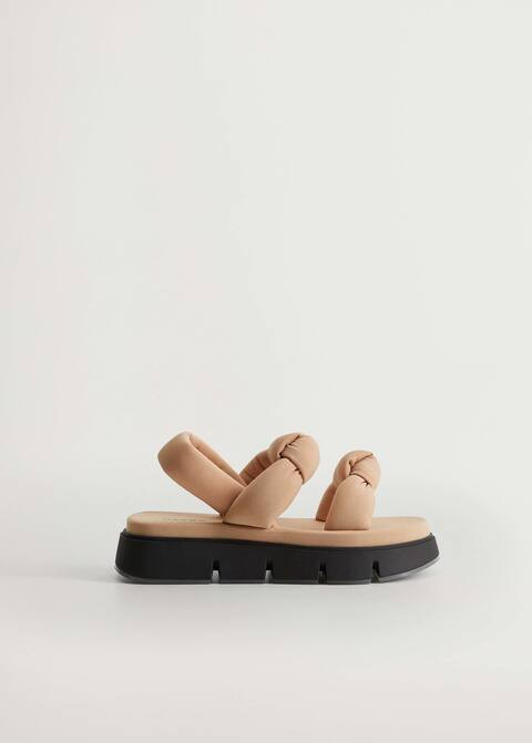 Sandalen met gewatteerde bandjes | MANGO (NL)