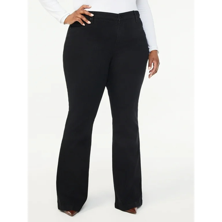 Sofia Jeans by Sofia Vergara Women's Plus Size High Rise Zip Fly Flare Jeans | Walmart (US)