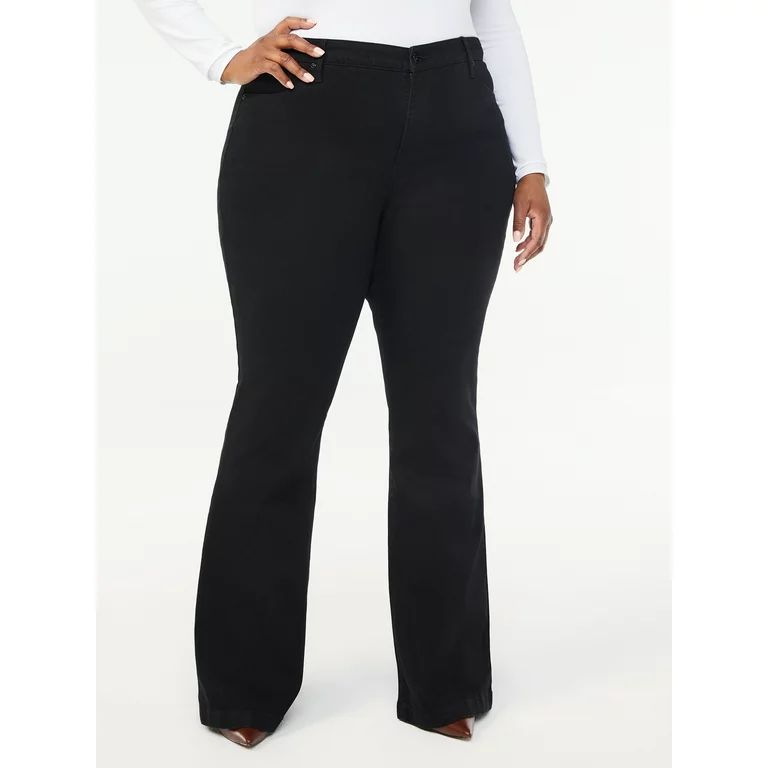 Sofia Jeans by Sofia Vergara Women's Plus Size High Rise Zip Fly Flare Jeans | Walmart (US)