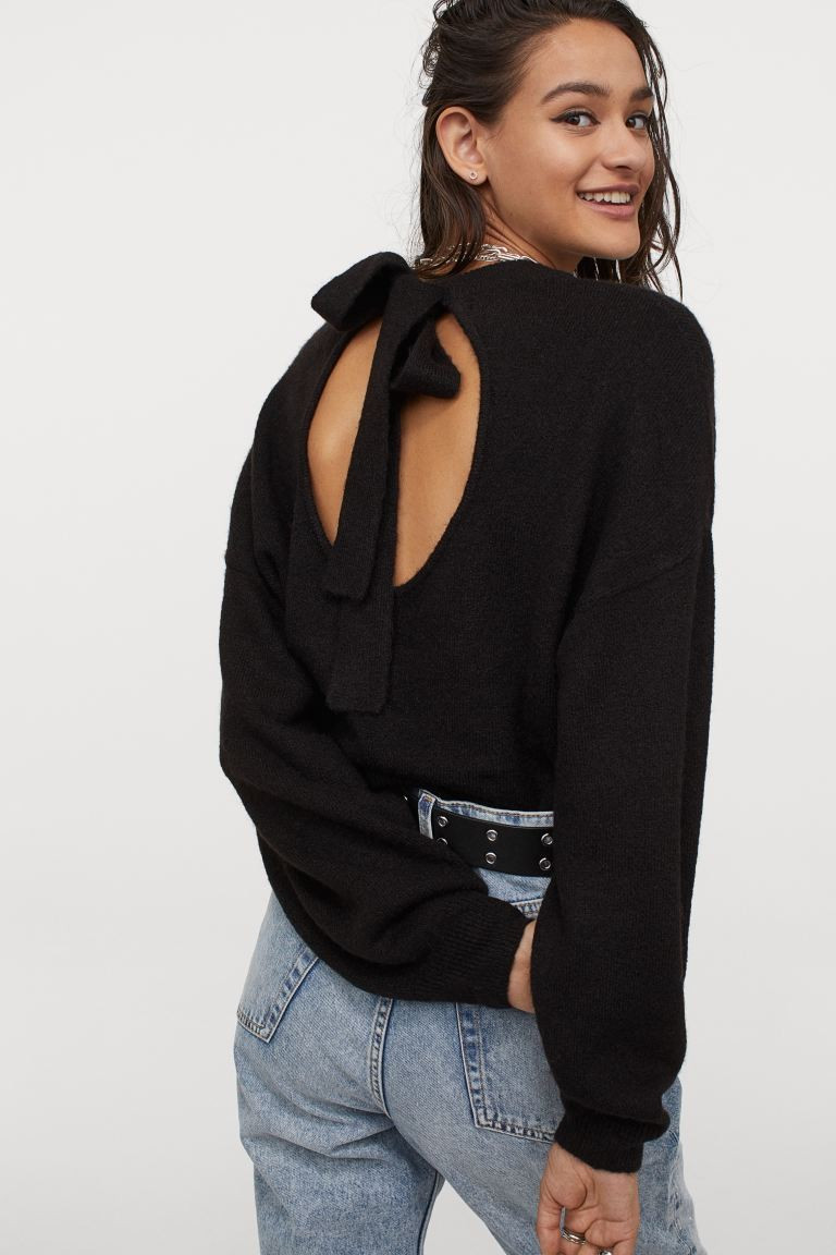 Tie-detail Knit Sweater | H&M (US + CA)