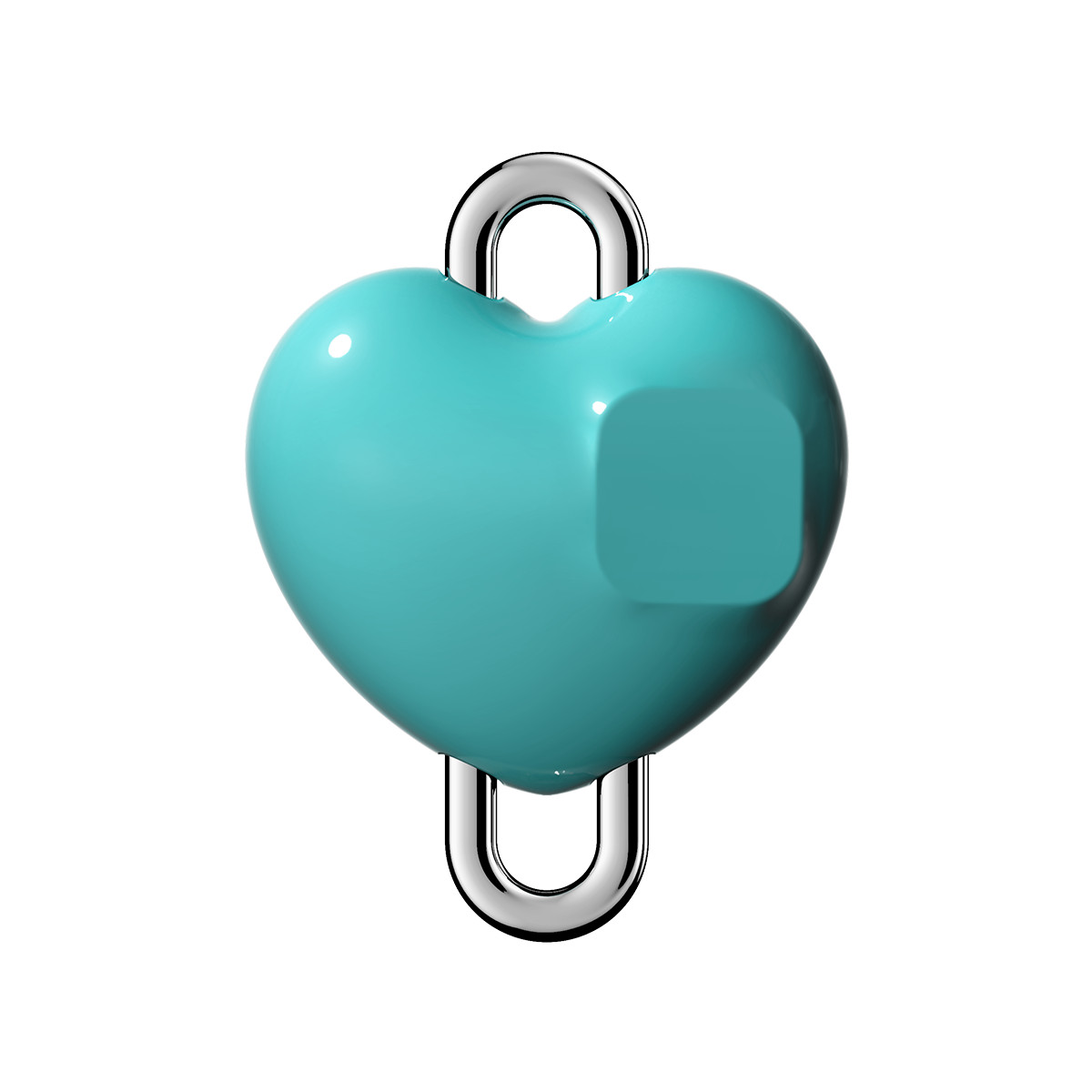 Charm Keychain - Metallic Heart Charm Cube - Mint Blue | CASETiFY (Global)